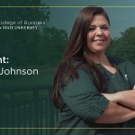 Spotlight: Monica Johnson, M.S. SCM Student smiling with arms crossed