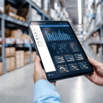 A professional analyzing data on a tablet